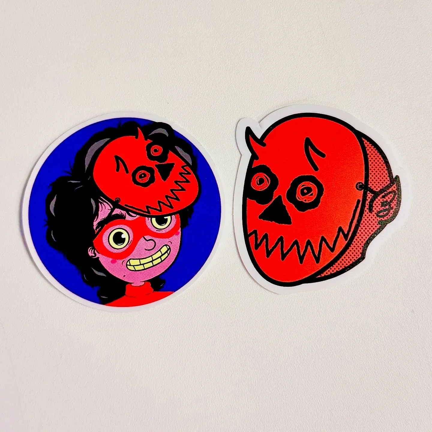 Big admirer of @slick.zero&rsquo;s work and that iconic mask. Pleasure to print his stickers and dress up the Slick Bandit&mdash;check it 👹

#portlandartists #portlandstickers #maskedup