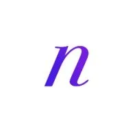 Lowercase letter 'n' in purple font on a white background.