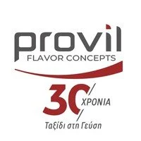 Provil Flavor Concepts logo with Greek text, celebrating 30 years