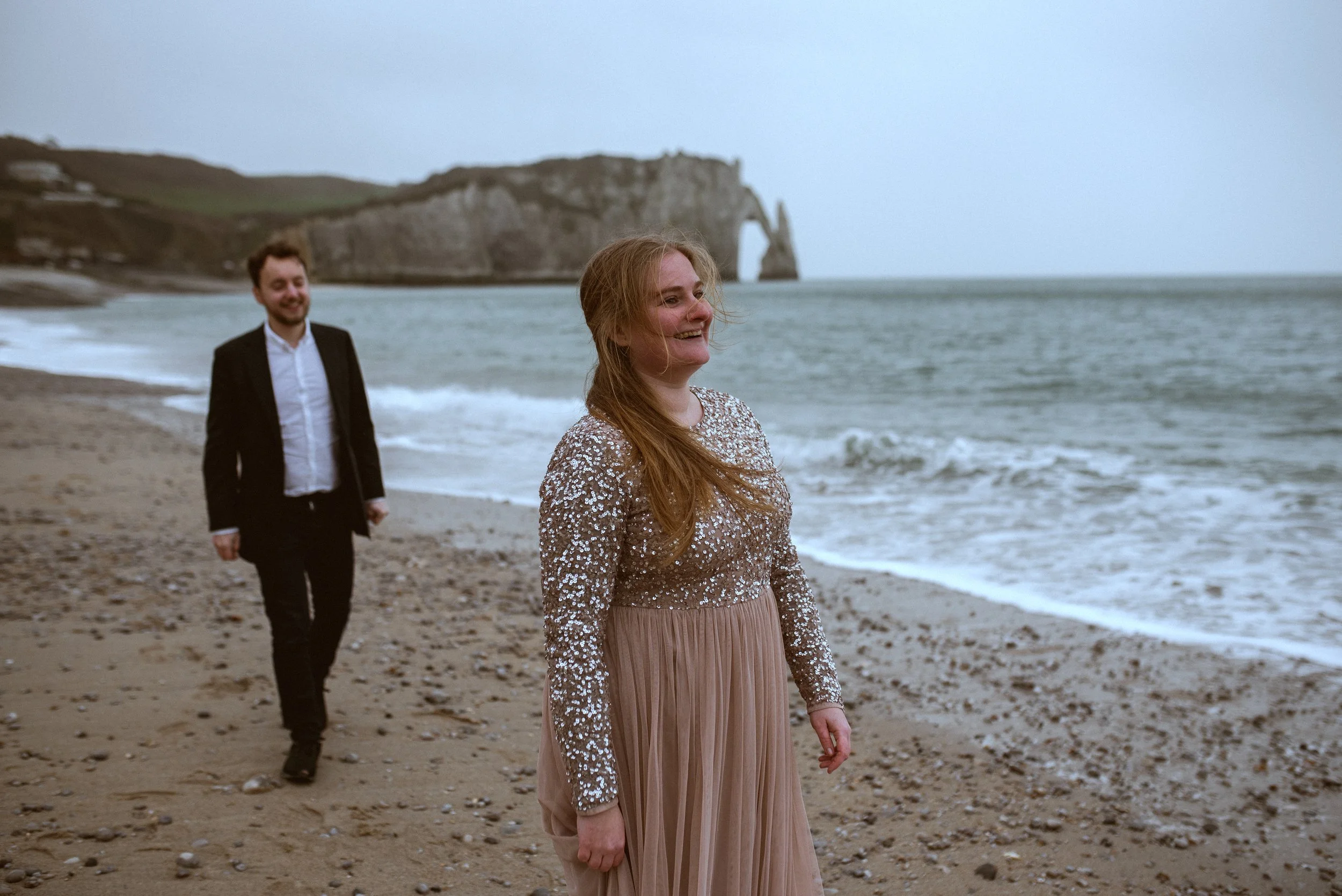 Jitske et Julien - plage d’Etretat