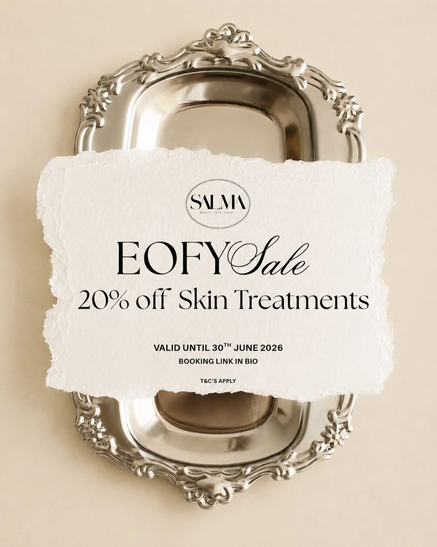EOFY SALE TIME ✨

Now is the perfect opportunity to give your skin the attention it deserves. From relaxing facials to advanced skin rejuvenation treatments, we&rsquo;ve got your journey covered.

Enjoy 20% OFF all skin treatments for a limited time 