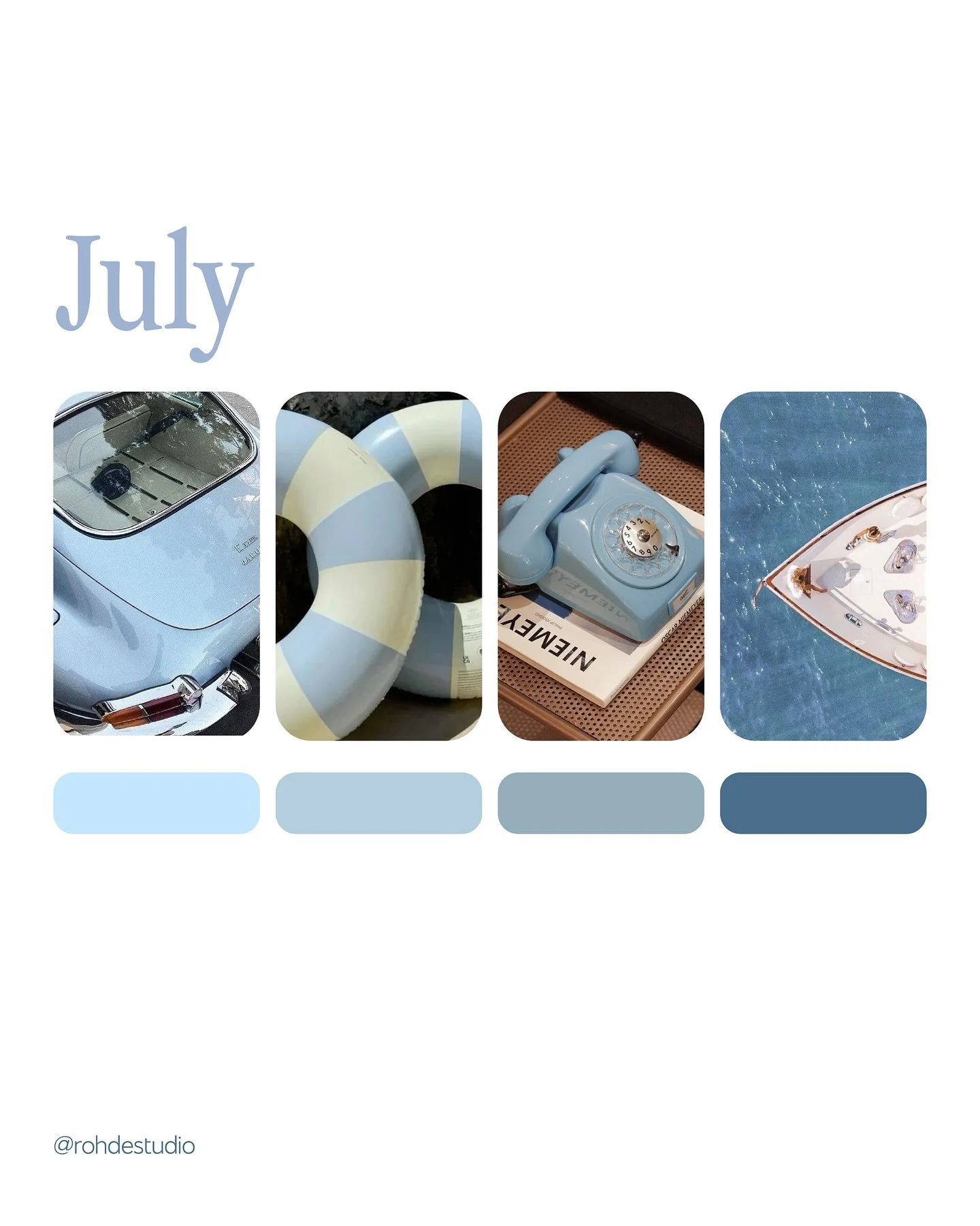 Red, white, and blue all July long 🇺🇸
This month is serving sunshine, nostalgia, and all the lake vibes.
&bull;
&bull;
Save for your next design moodboard ❤️🤍💙🇺🇸