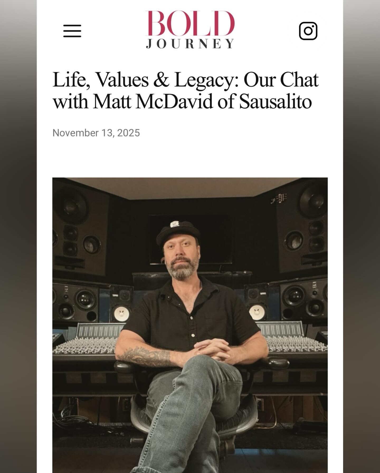 Had a little chat with @boldjourneymag peep it in the link in bio 👆