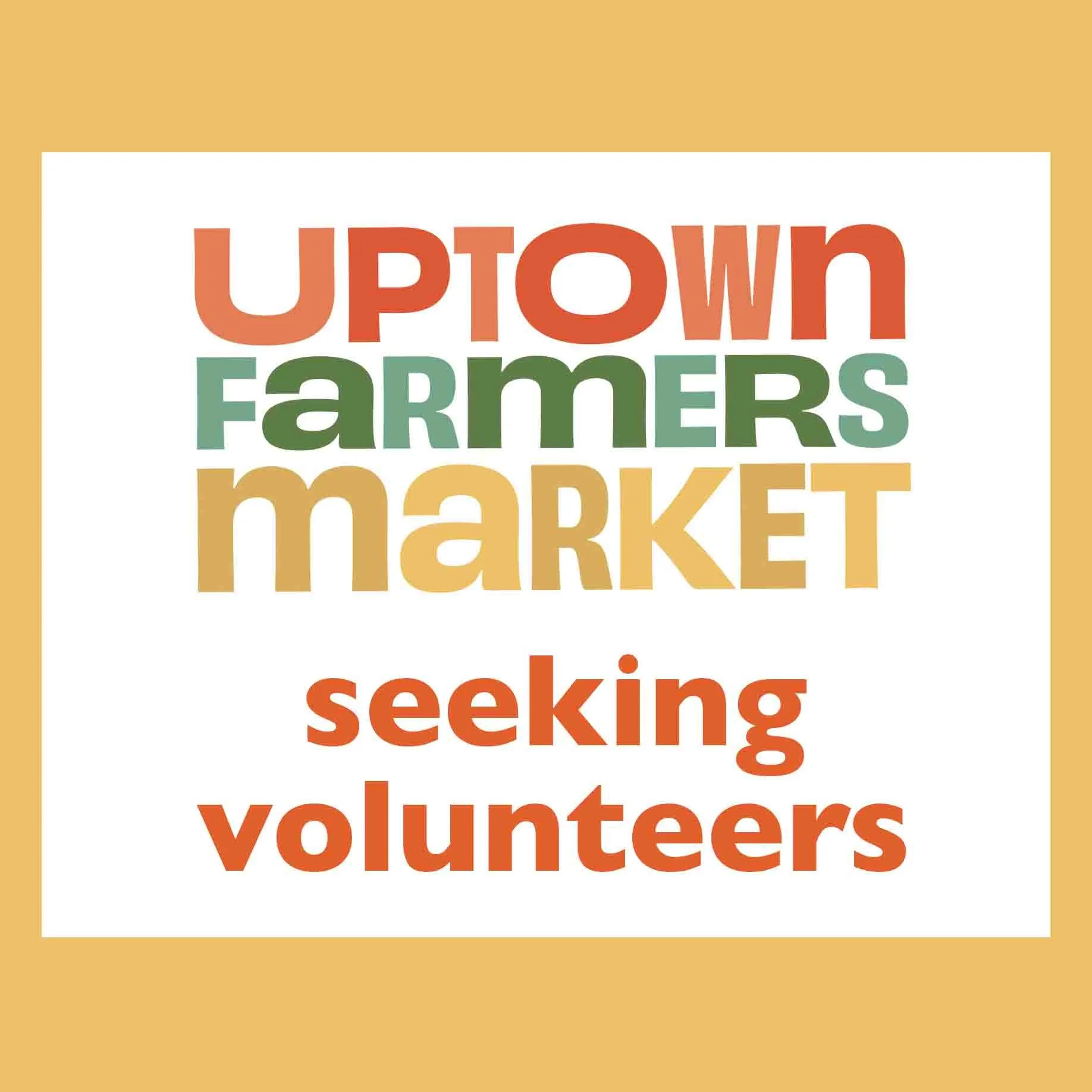 Market Seeks Volunteers