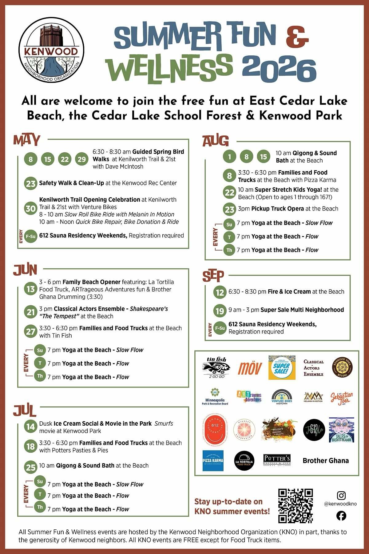 Kenwood Summer Fun &amp; Wellness Calendar