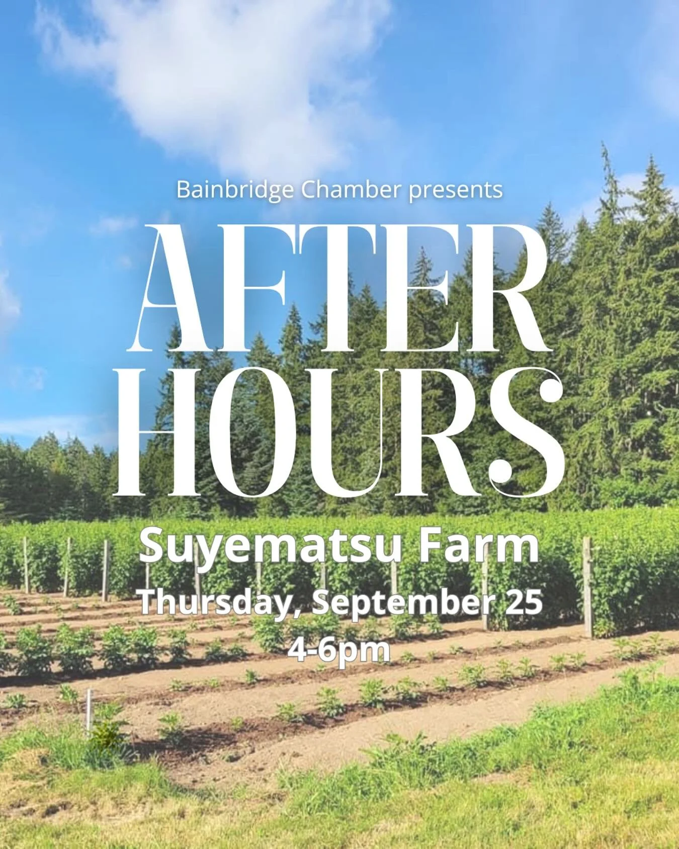 It&rsquo;s After Hours time! Members, be sure to join us for September After Hours! We can&rsquo;t wait to see everyone at Suyematsu Farms among all the dahlias! 

RSVP through your member portal or shoot us an email! See you on September 25th!