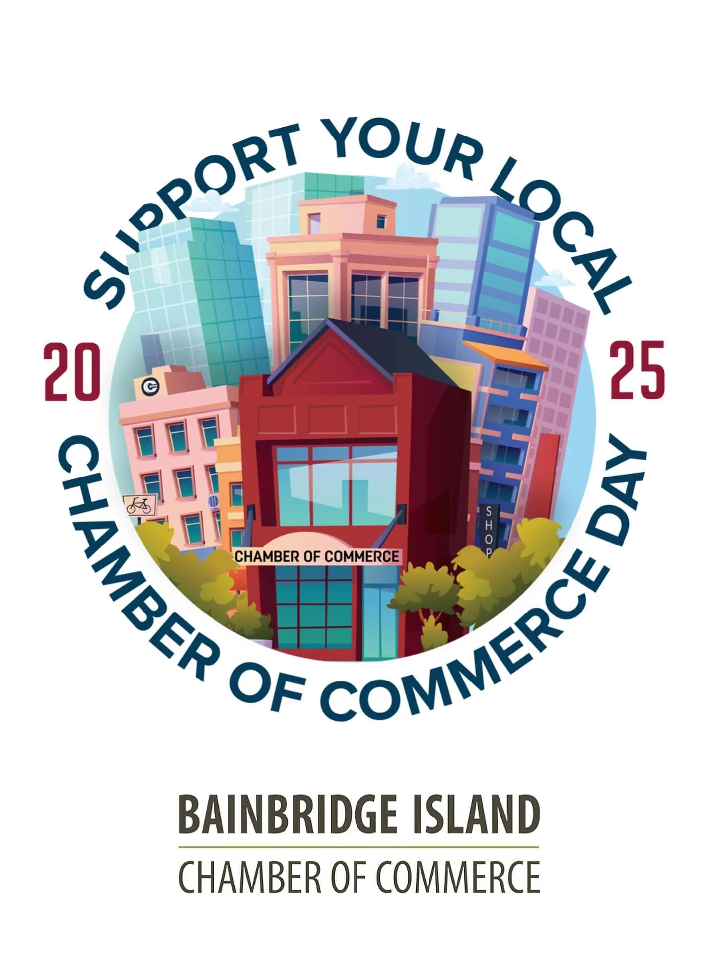 For more than 90 years, the Bainbridge Island Chamber of Commerce has been the energetic heart of a strong, sustainable local economy.
As an unusual combination of business member-driven non-profit, community hub, visitor center, and state licensing 
