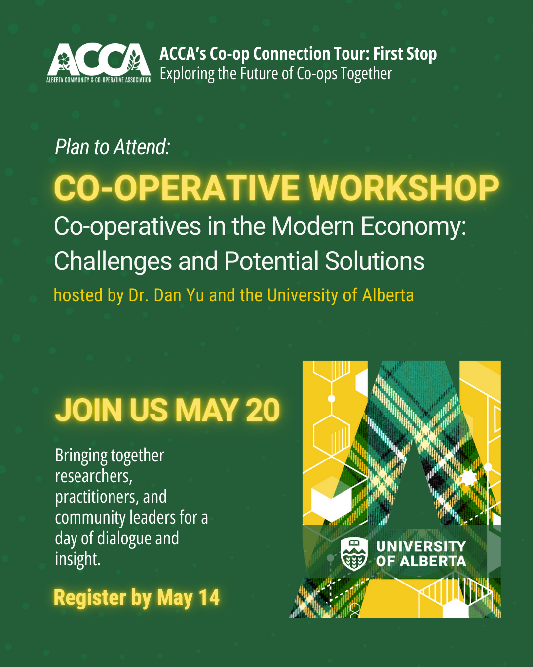 Connection Tour Kicks Off at U of A: Join Us for “Co-ops in the Modern Economy”