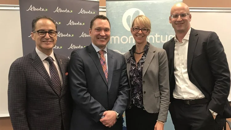 'Barb Davies of Local Investing YYC with Minister Bilous'