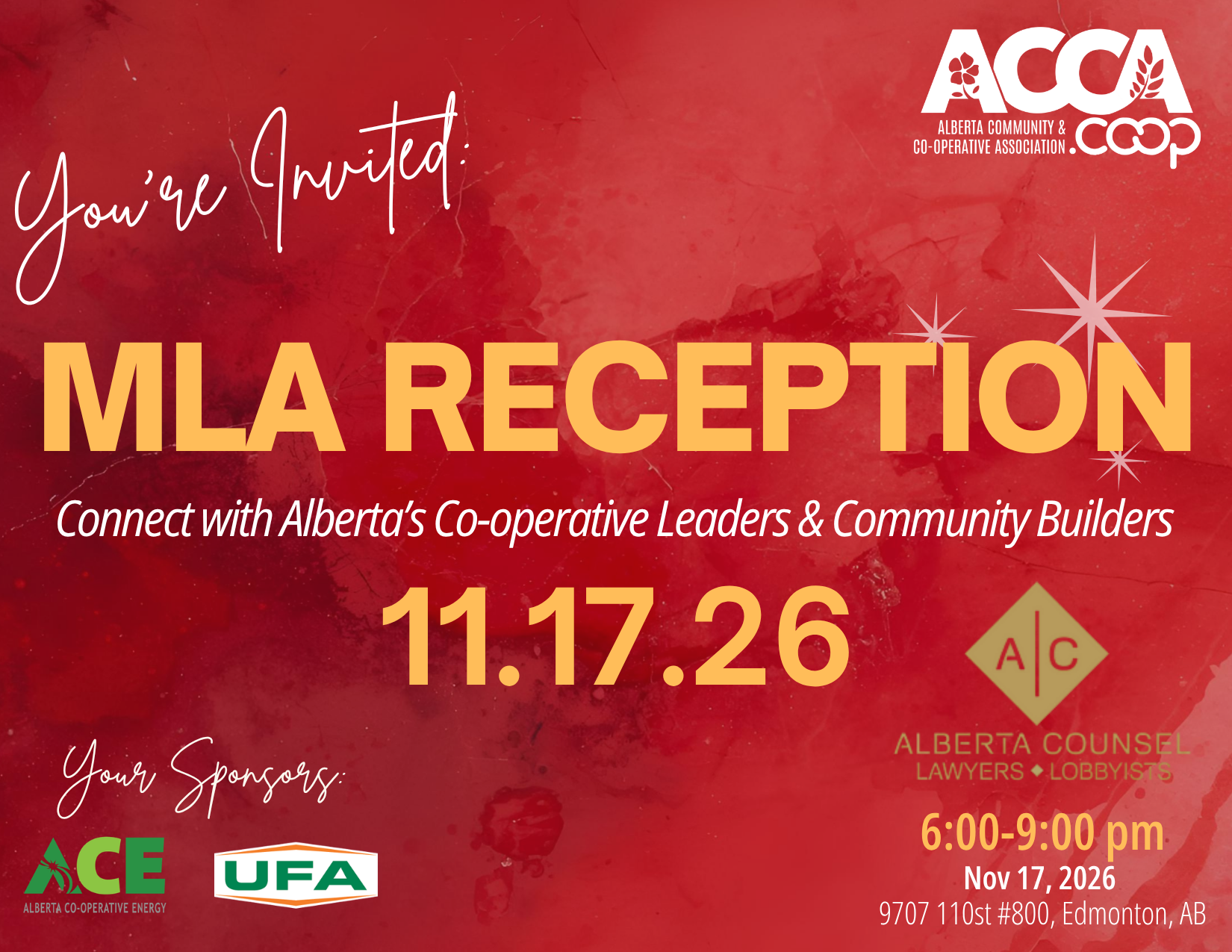 2026 MLA Reception & Co-operative Awards Night