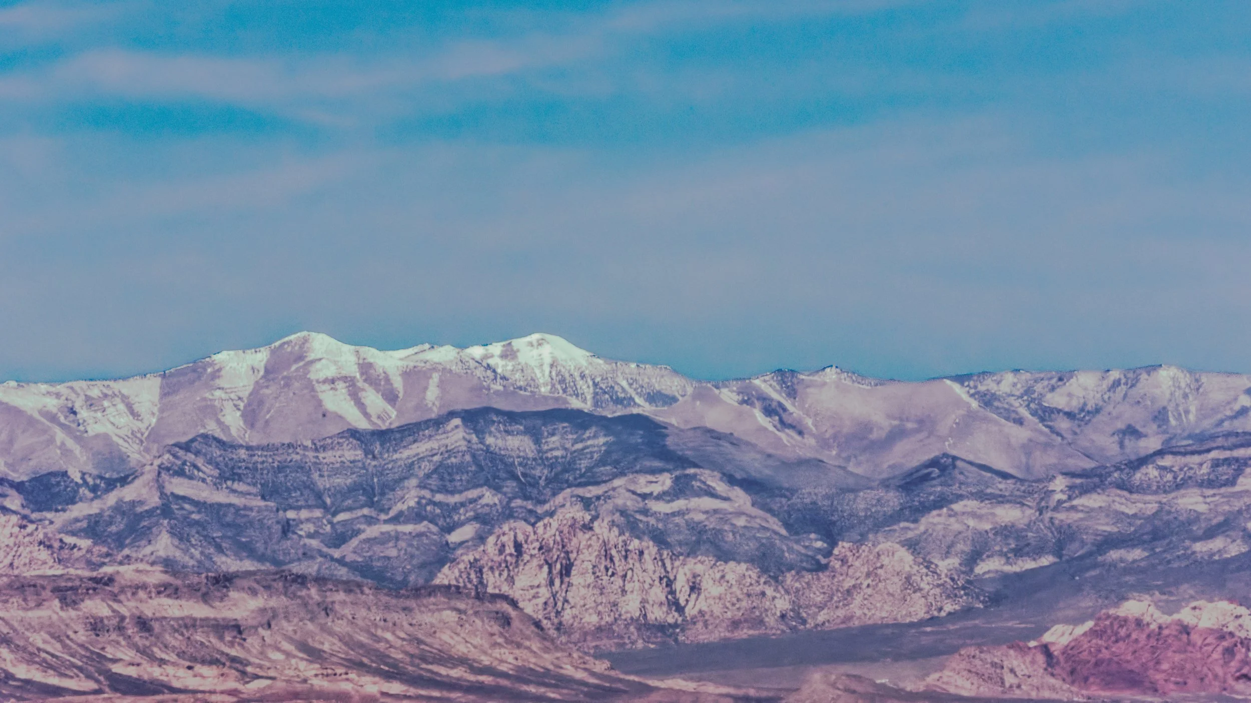 Snow capped Spring Mountains