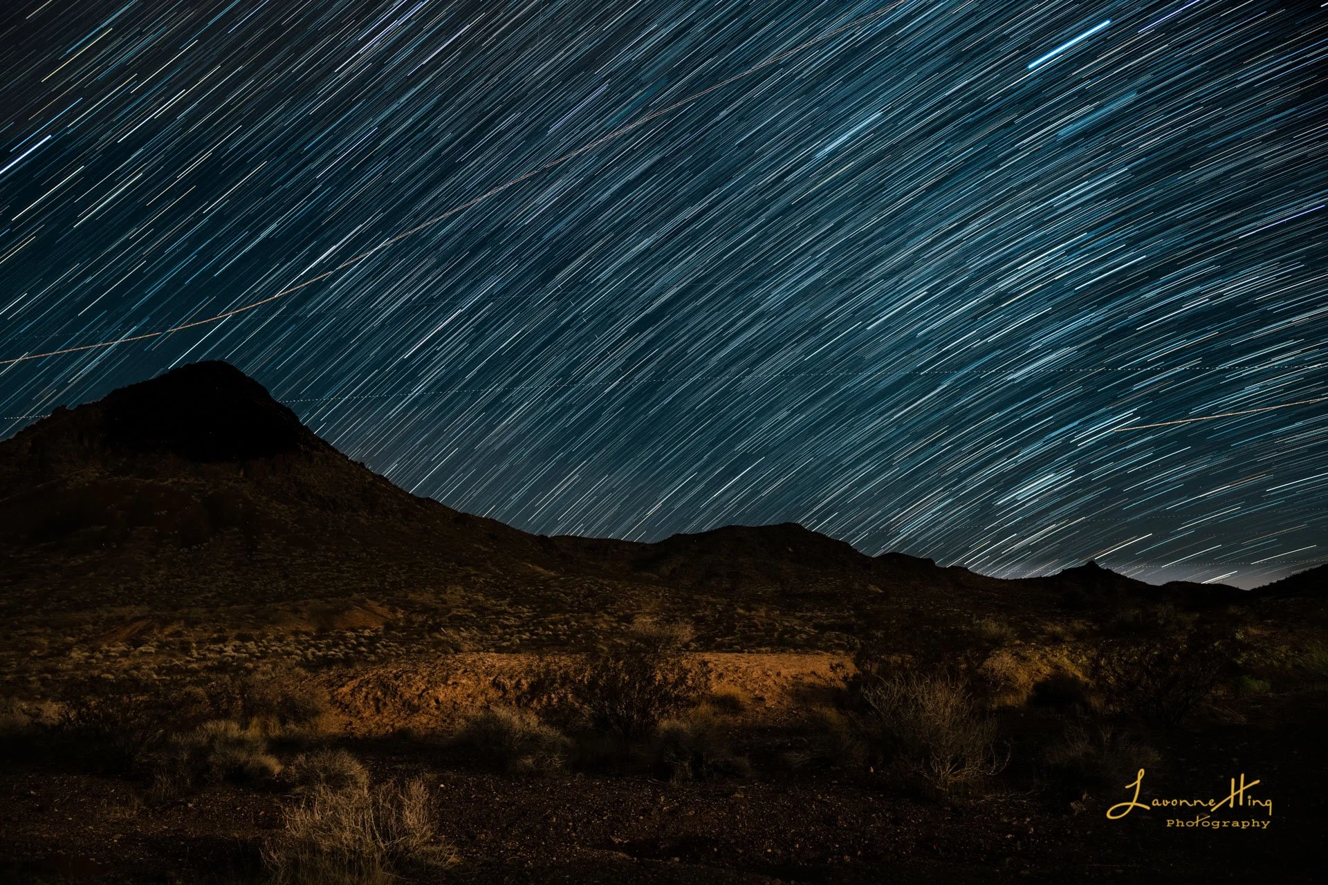 Lake Mead, NV Star Trails
Camera used Nikon D850 (first photos), with Sigma 24-35mm f/2.0 lens. At 24mm, f/3.5, ISO 2500. Combined 35- 3 minute exposures and light painted the foreground.