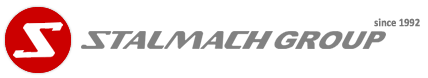 Logo of StalMACH Group with a red circle and white stylized 'S' on the left, and the company name in black text to the right.