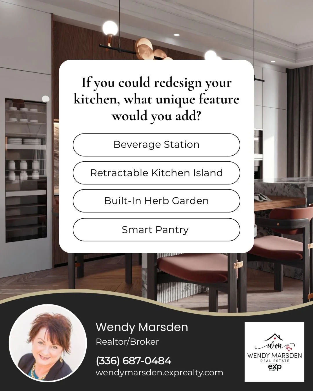 Dreaming up your perfect kitchen? ✨ If you could redesign yours, what&rsquo;s the one unique feature you&rsquo;d add?

🥂 Would you choose a beverage station for effortless entertaining?
🪄 A retractable island that appears when you need it and di