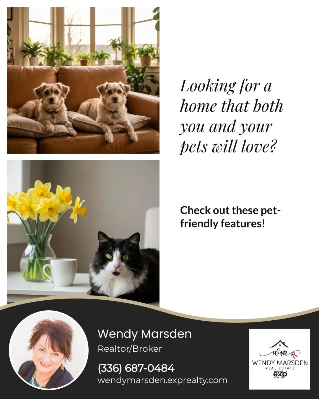 A home isn&rsquo;t complete without thinking about the furry family members! Here are features that make life easier and more enjoyable for pets and owners alike:

✅ Durable flooring &ndash; Easy to clean and scratch-resistant
✅ Pet-friendly furni