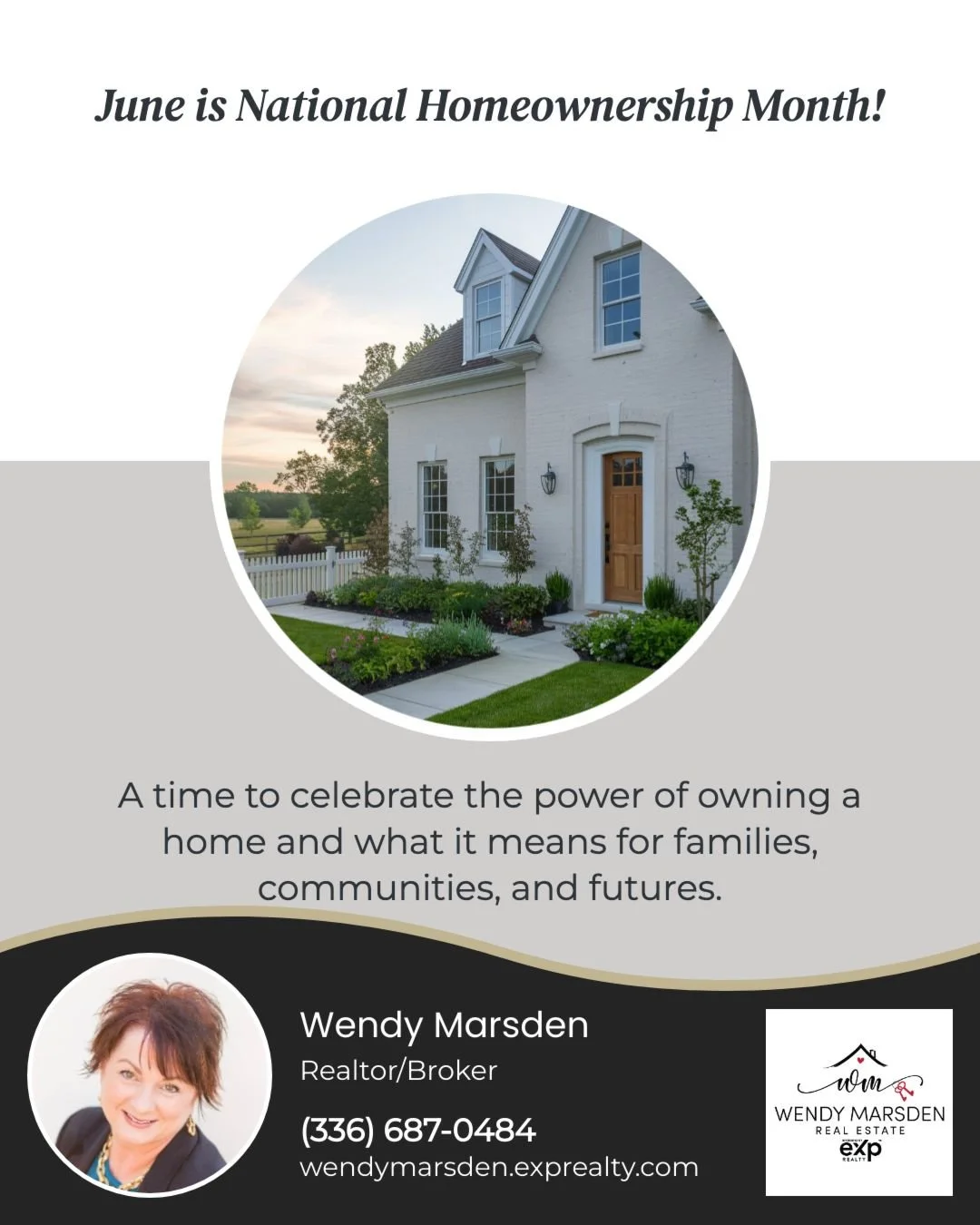 Whether you're a first-time buyer, long-time homeowner, or planning your next move, homeownership is a milestone worth celebrating. Here's to building strong communities, one home at a time!

#nationalhomeownershipmonth #homegoals #realestatejourney 