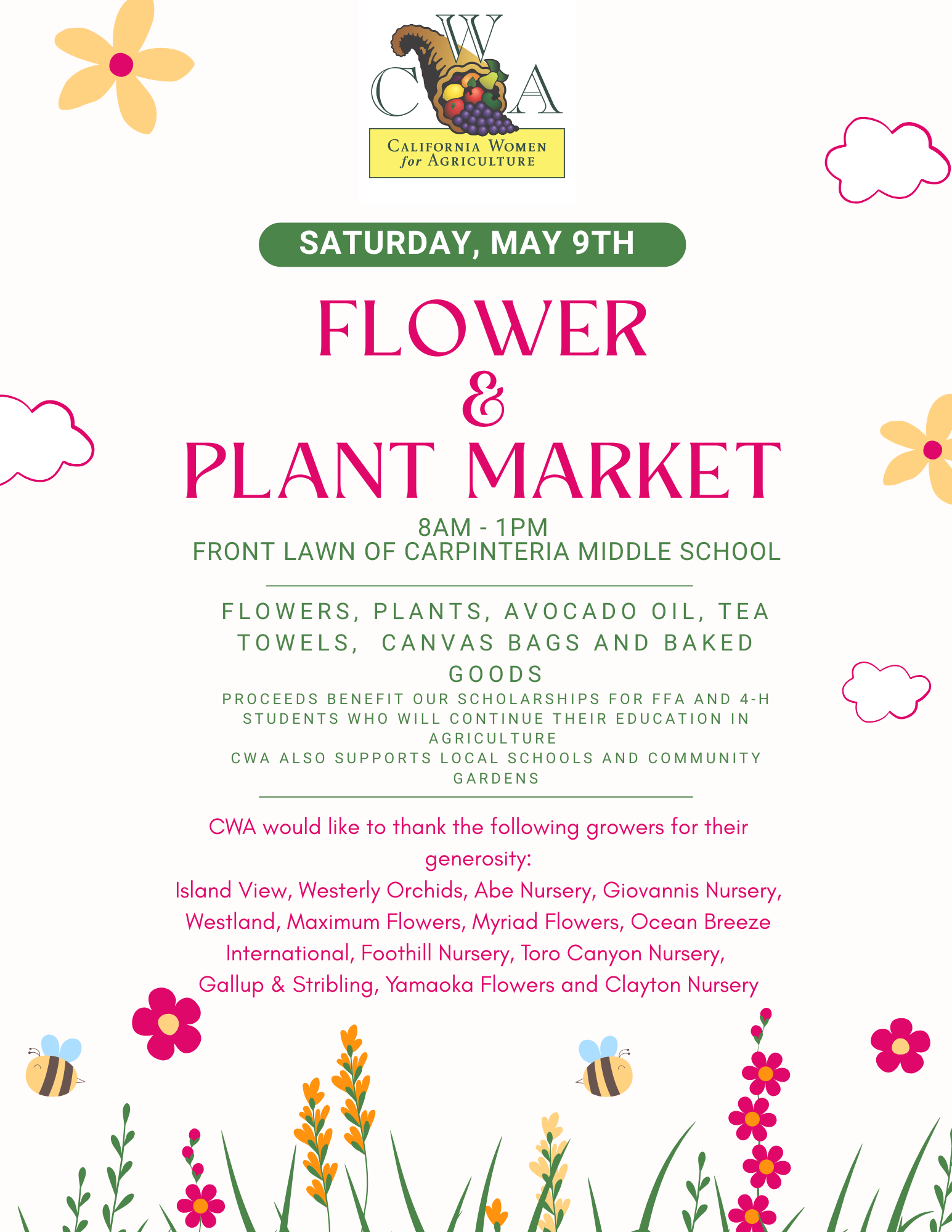 Annual Mother's Day Flower sale 