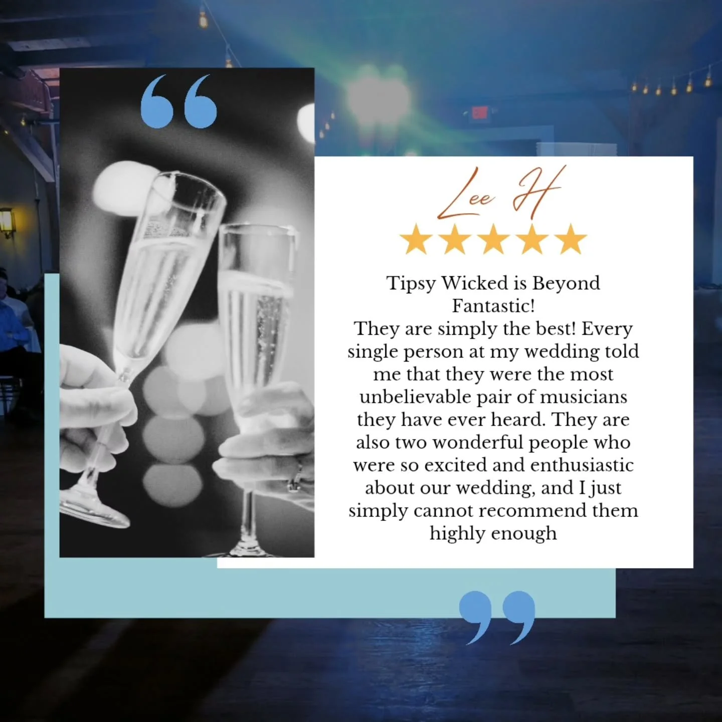 Reviews like this mean the world to us.

We&rsquo;re so grateful to every couple who trusts us with such an important part of their day. 🤍