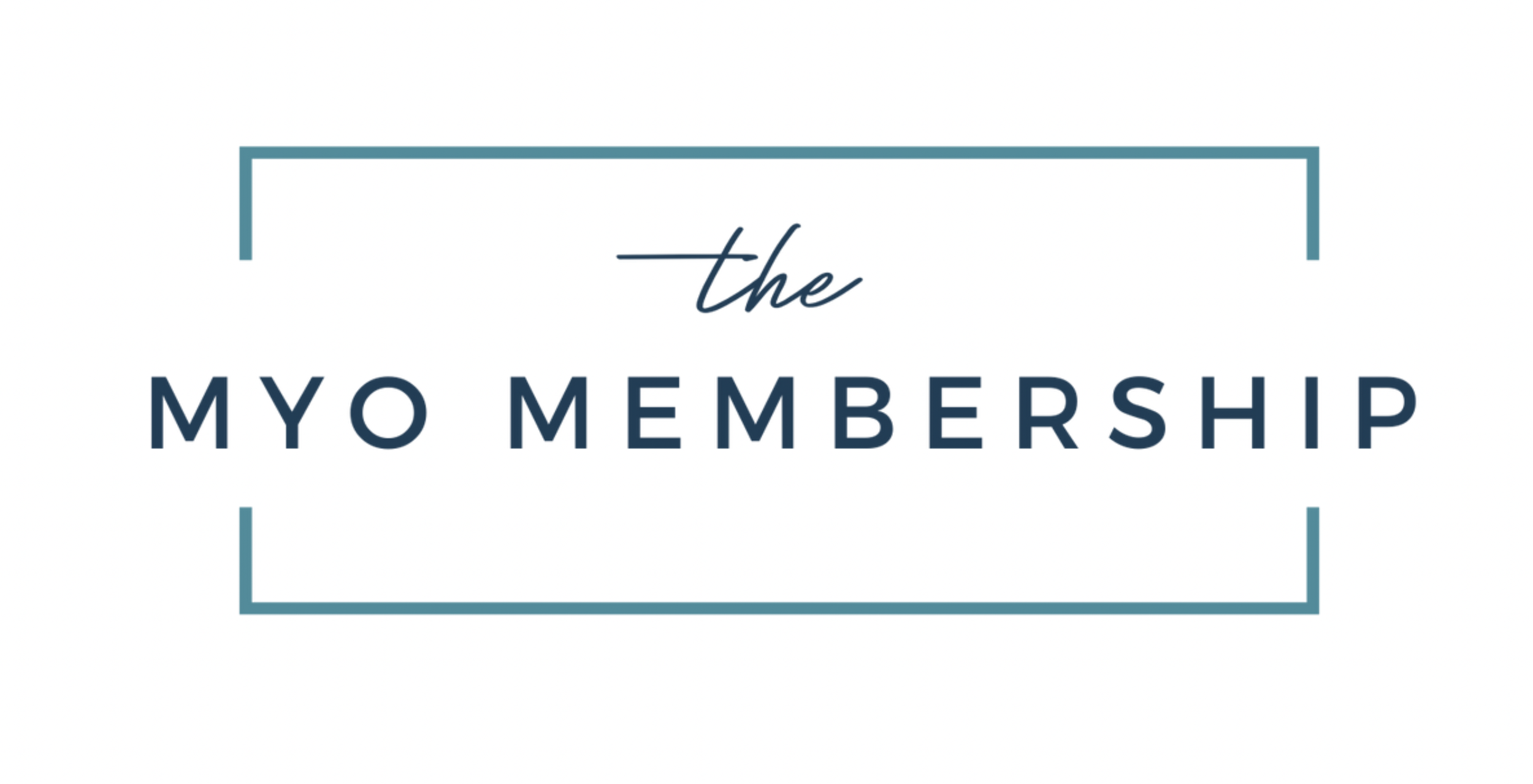 Logo with text "The MYO Membership" inside a rectangular border.