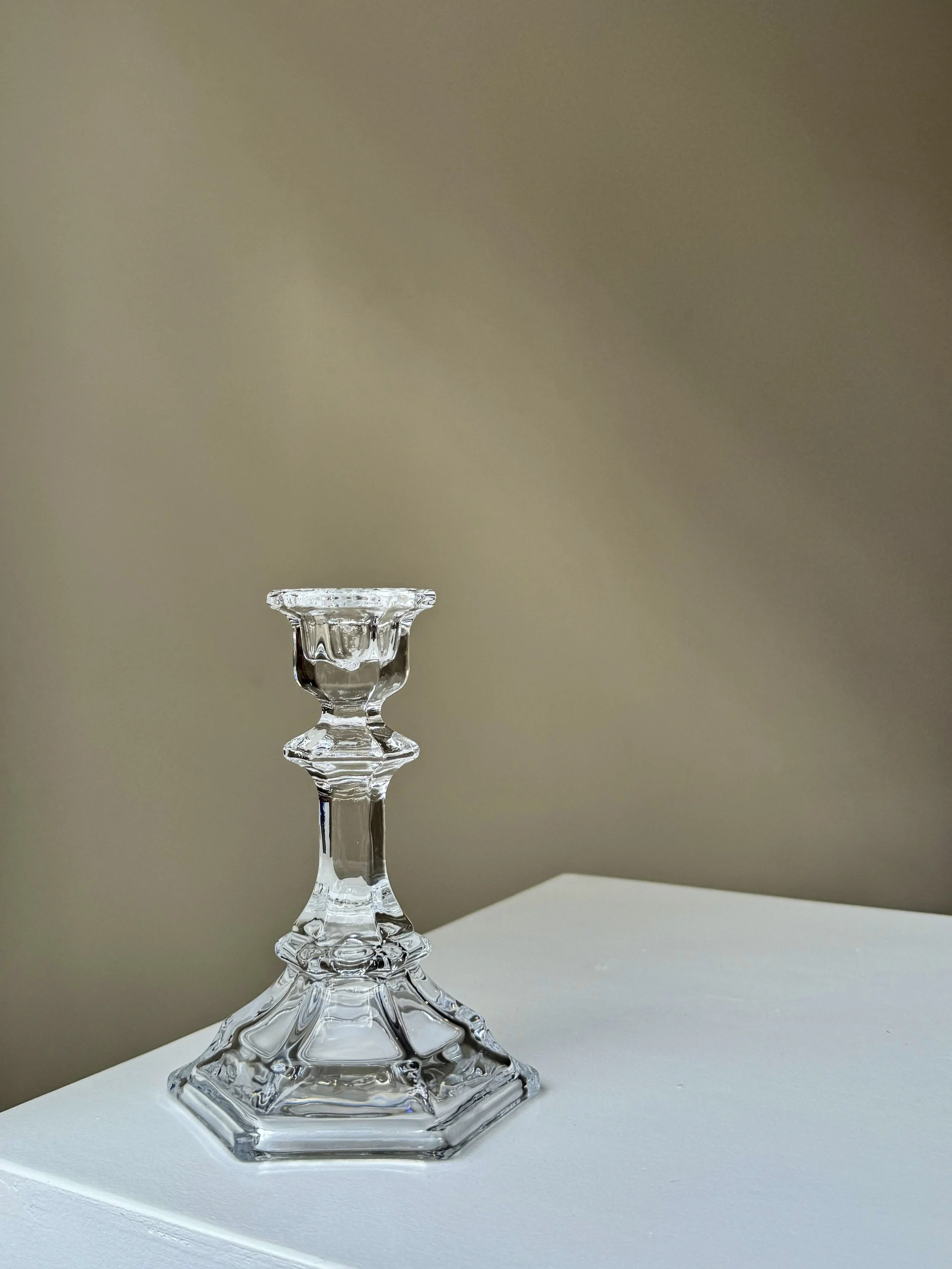 GLASS CANDLE HOLDER - SMALL