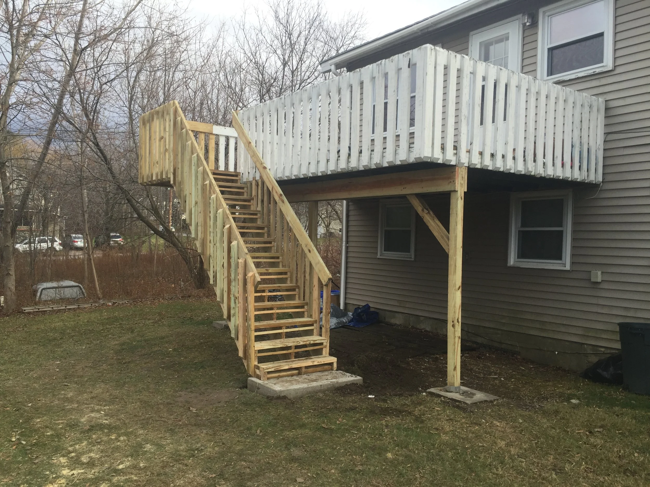 Repaired porch in South Burlington Vermont.