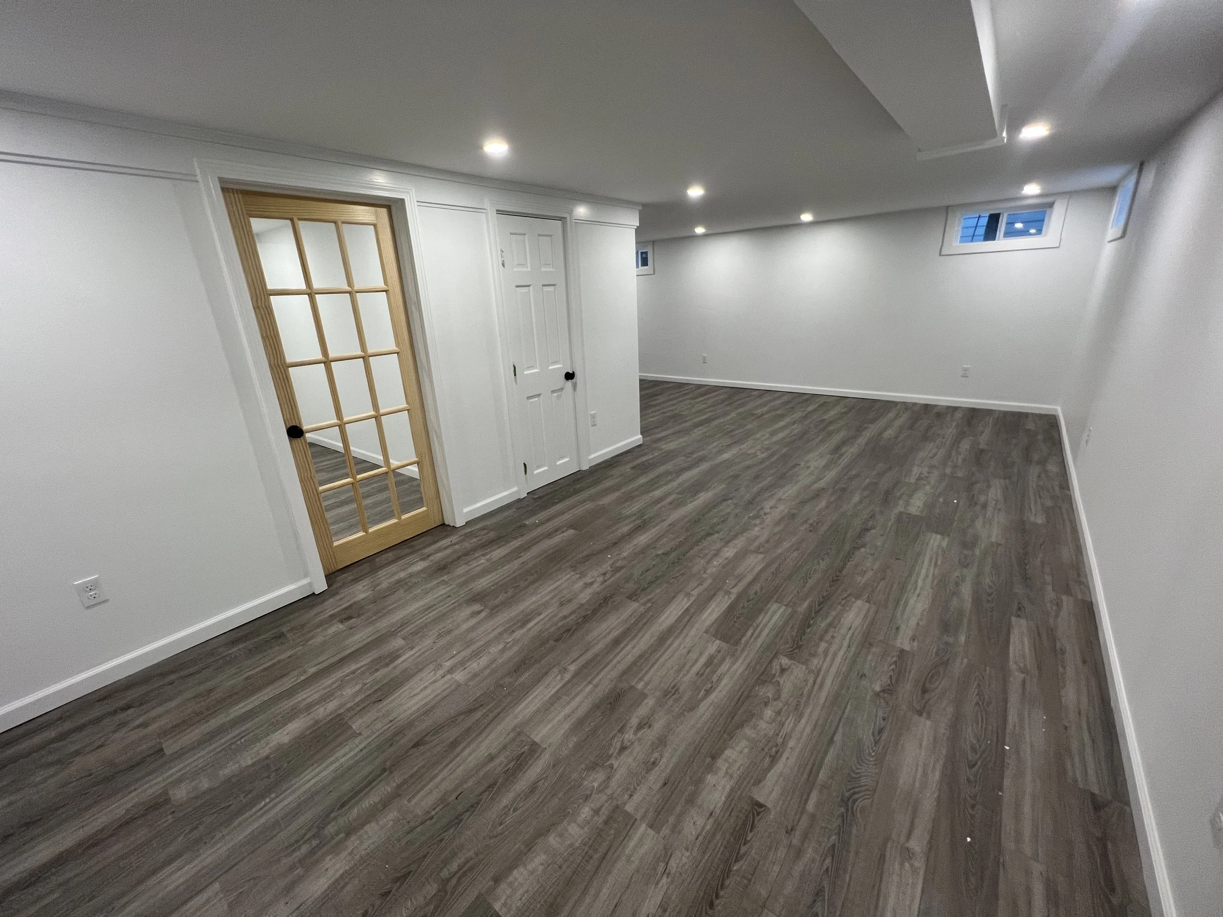 Finished basement in Essex Vermont