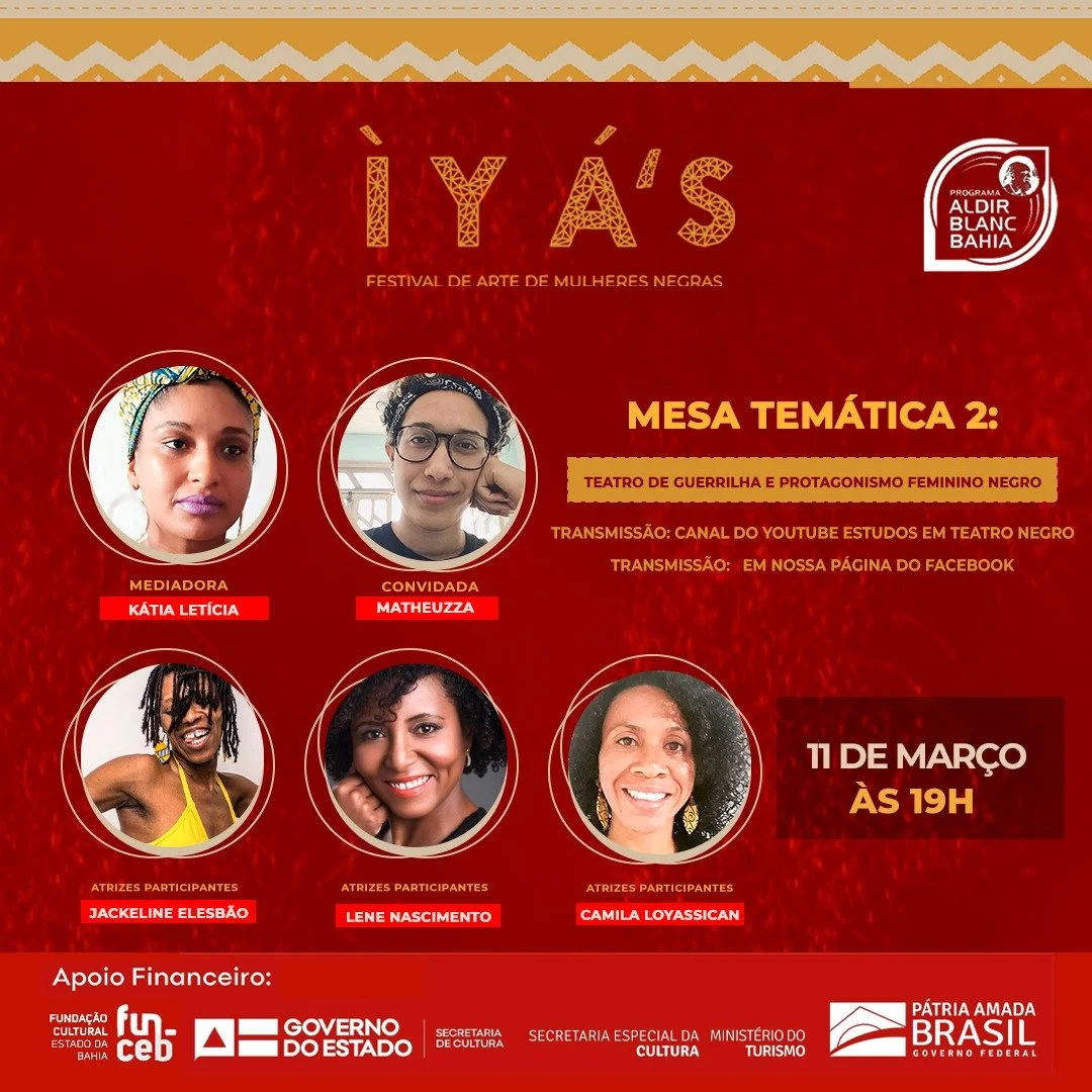 Palestrante no Festival IYA'S, em março de 2021.