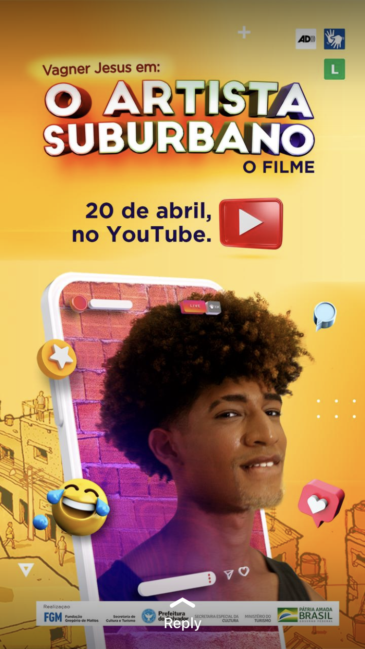 Elenco no curta-metragem "O Artista Suburbano", lançado em 2021.