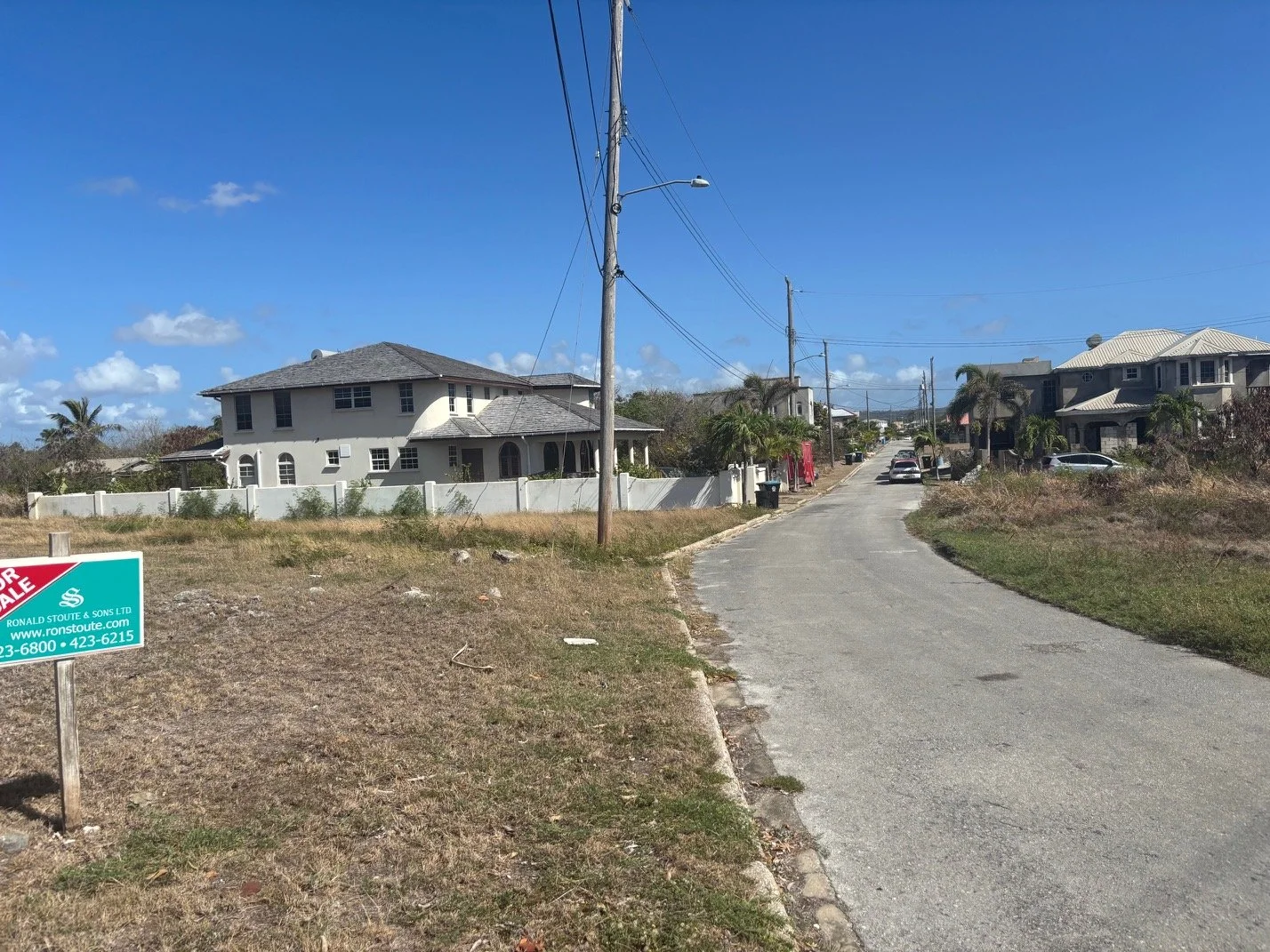 View along development road, looking NW