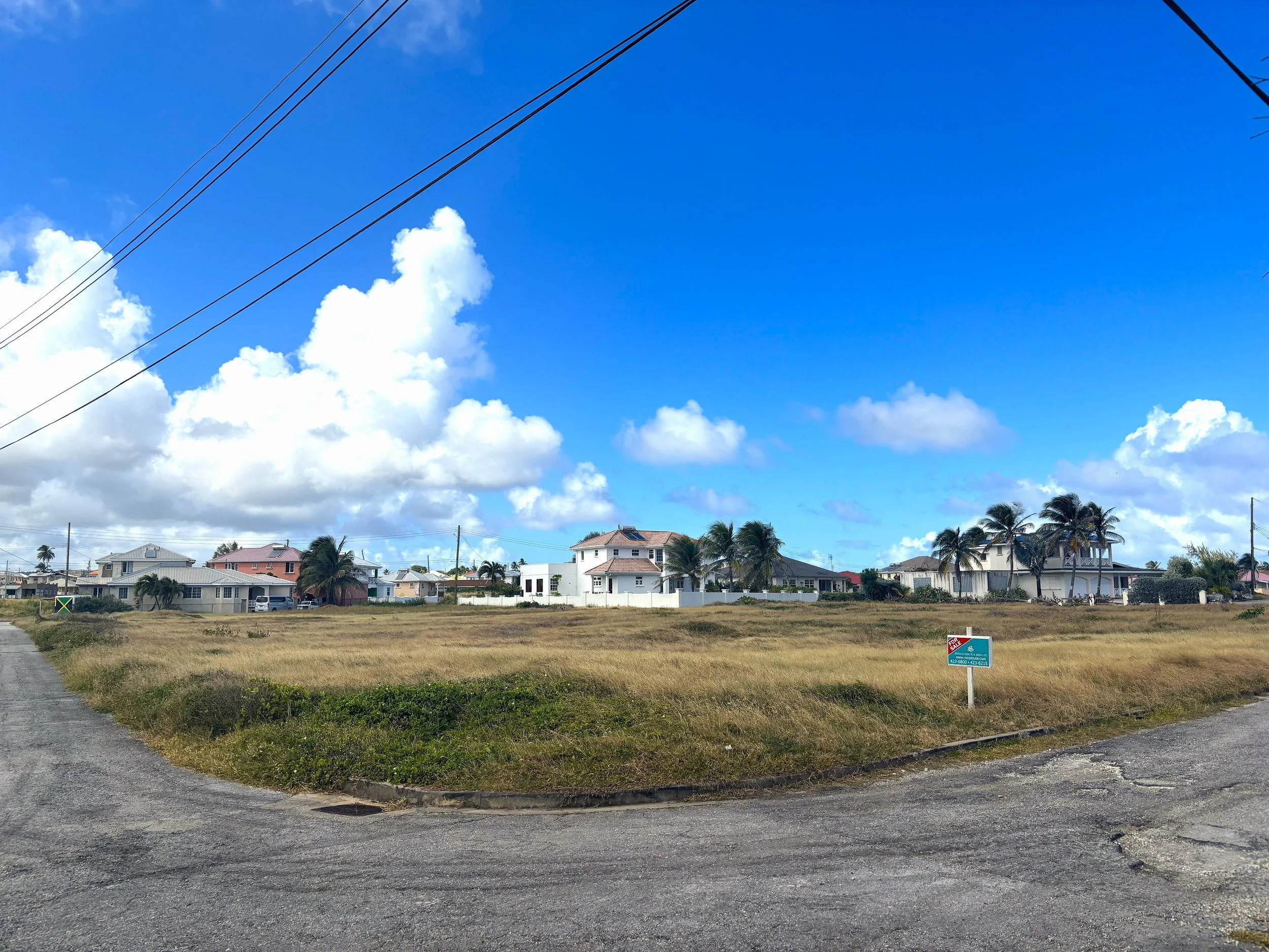 View of lot 170 from the corner of the development road, looking NW