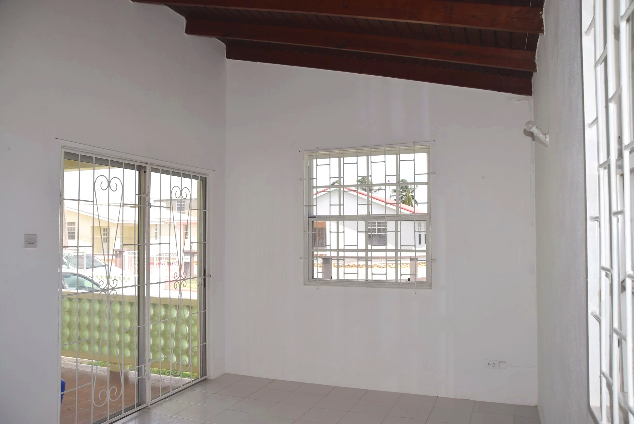 Interior view of patio entry