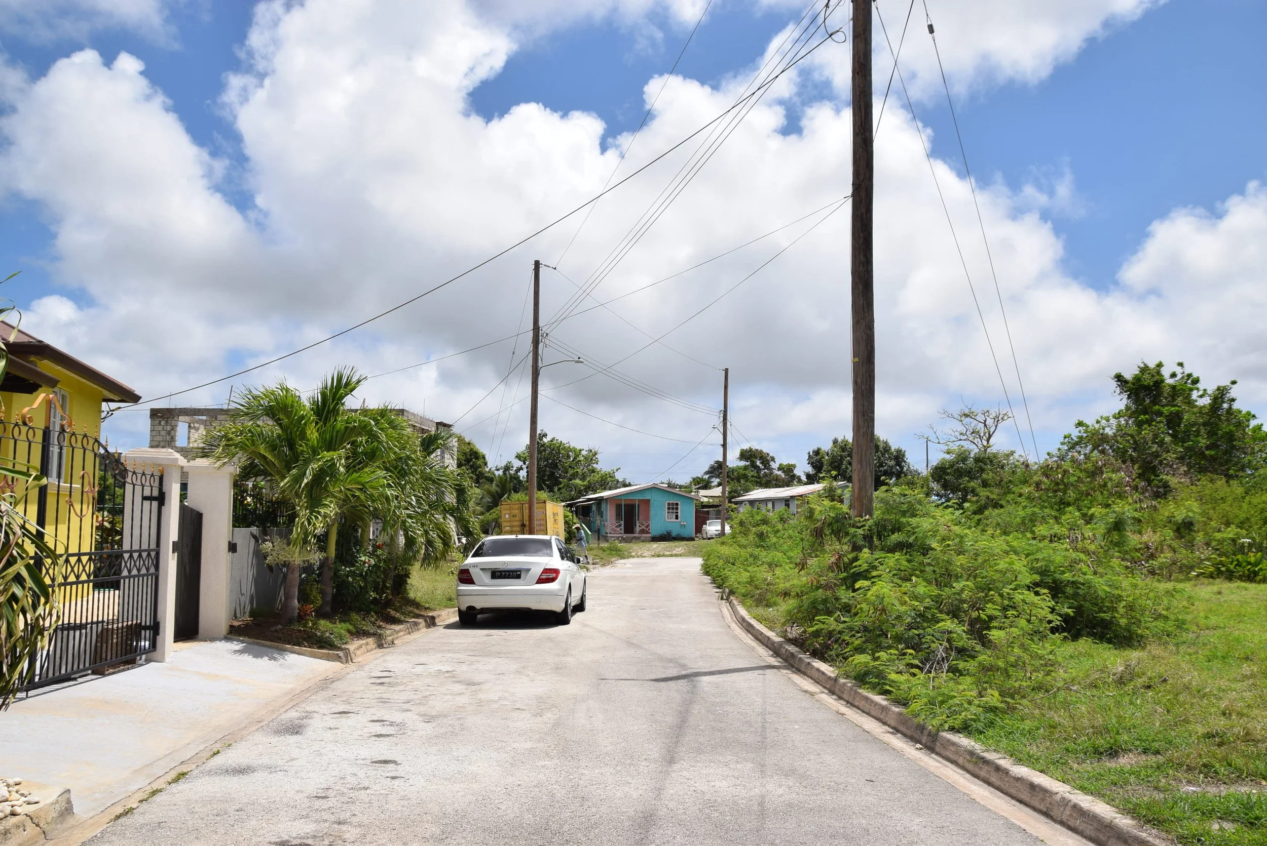 View along development road, looking north