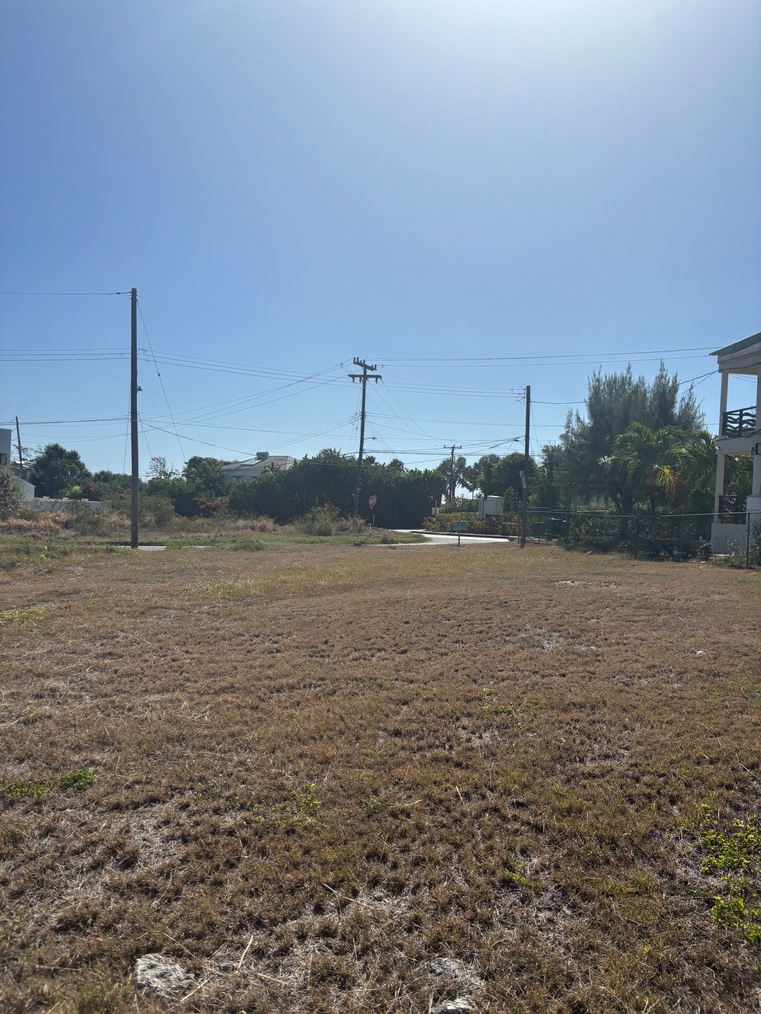 View from rear of lot, looking E