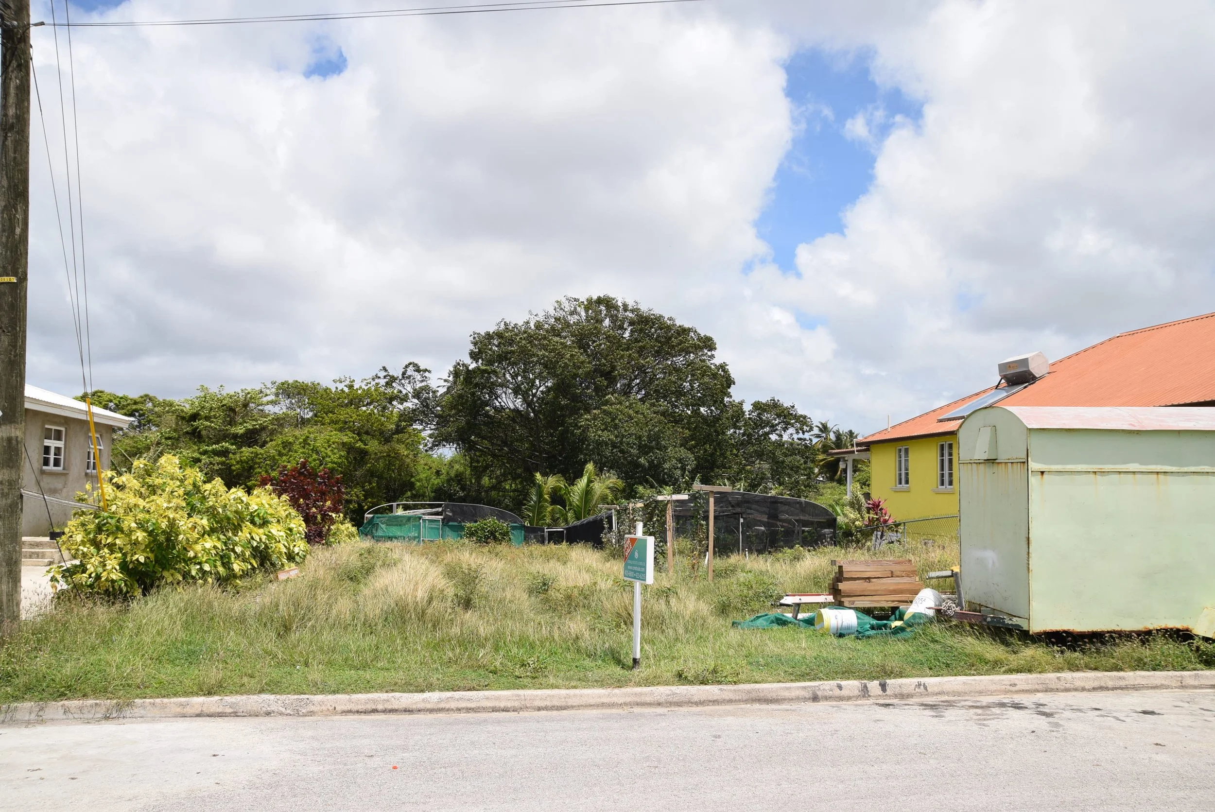 View of lot 15 looking west from development road