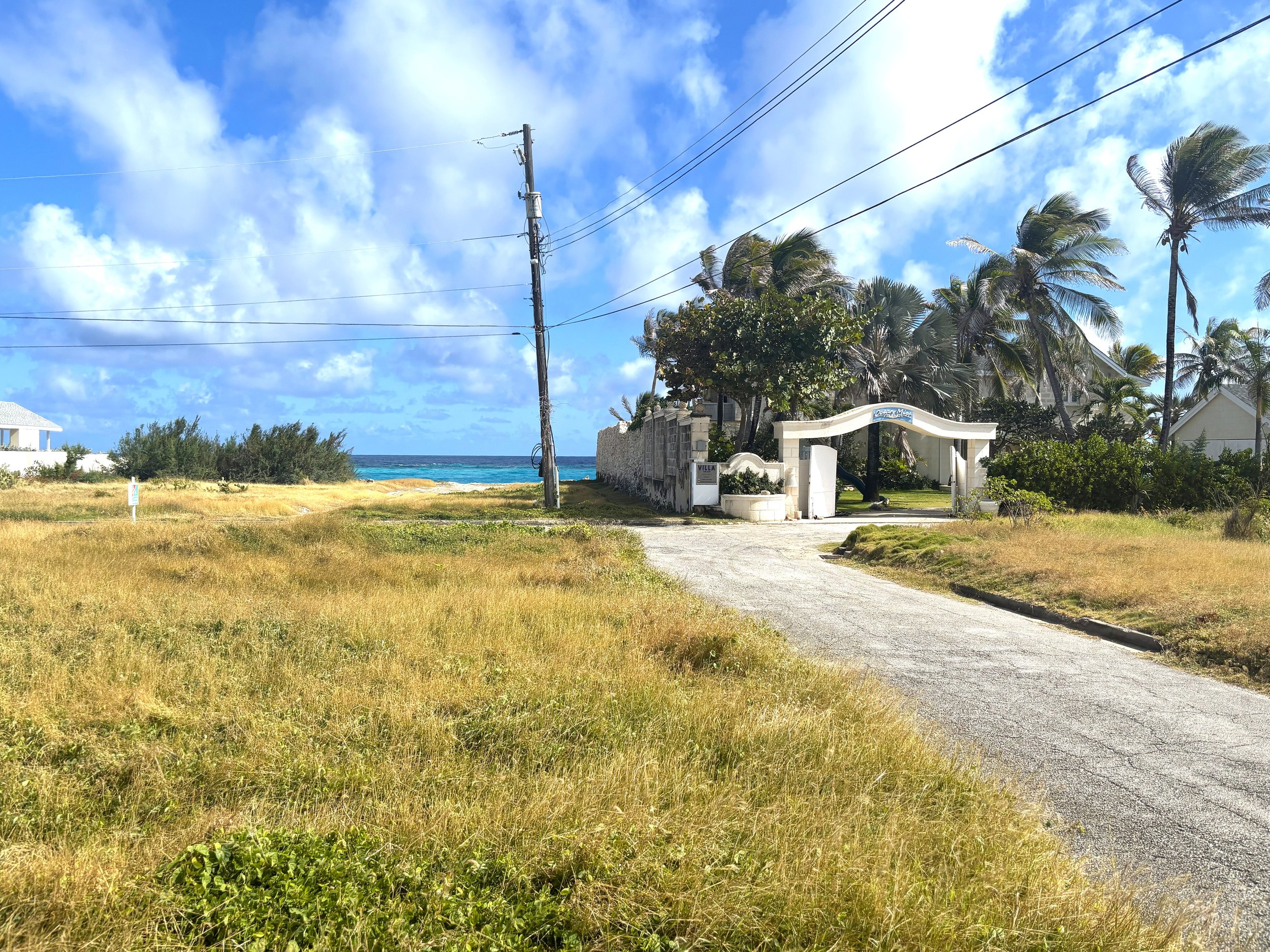 View along development road looking SE towards the sea