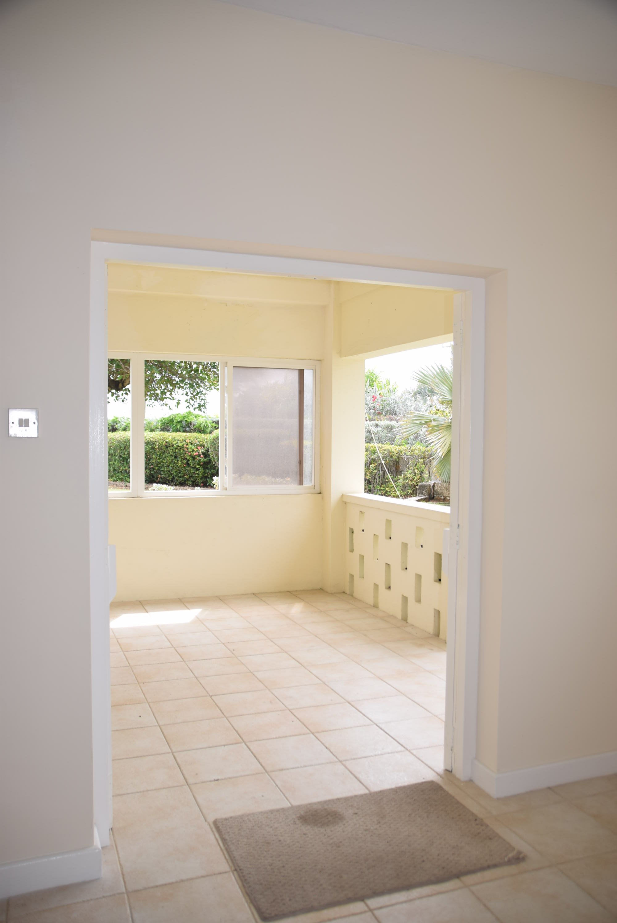 Front patio from inside doorway