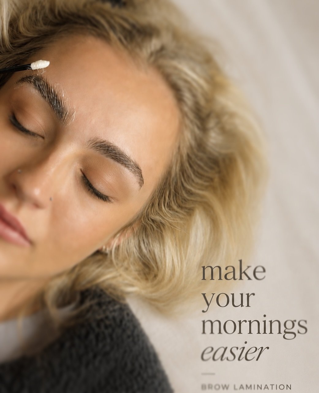 Your brows no longer have to be the most time consuming part of your morning routine.
A brow lamination keeps your brows lifted, in place &amp; perfectly structured with minimal effort.