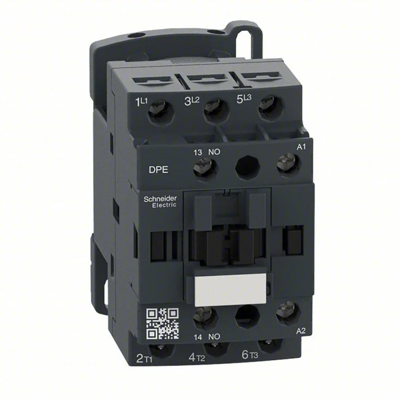 SCHNEIDER IEC Magnetic Contactor: Non-Reversing, 3 Poles, 12 A, 24V AC Coil, 1NO DPE12B7