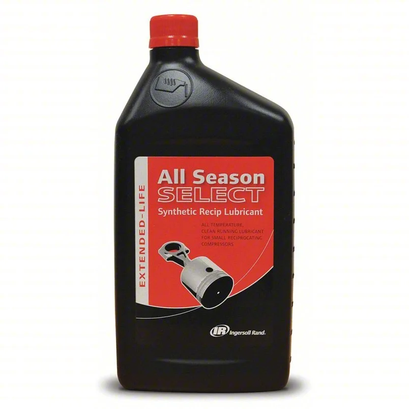 INGERSOLL RAND Compressor Oil Coolant: 1 L, Bottle, 128 Viscosity Index, 480°F Flash Point
