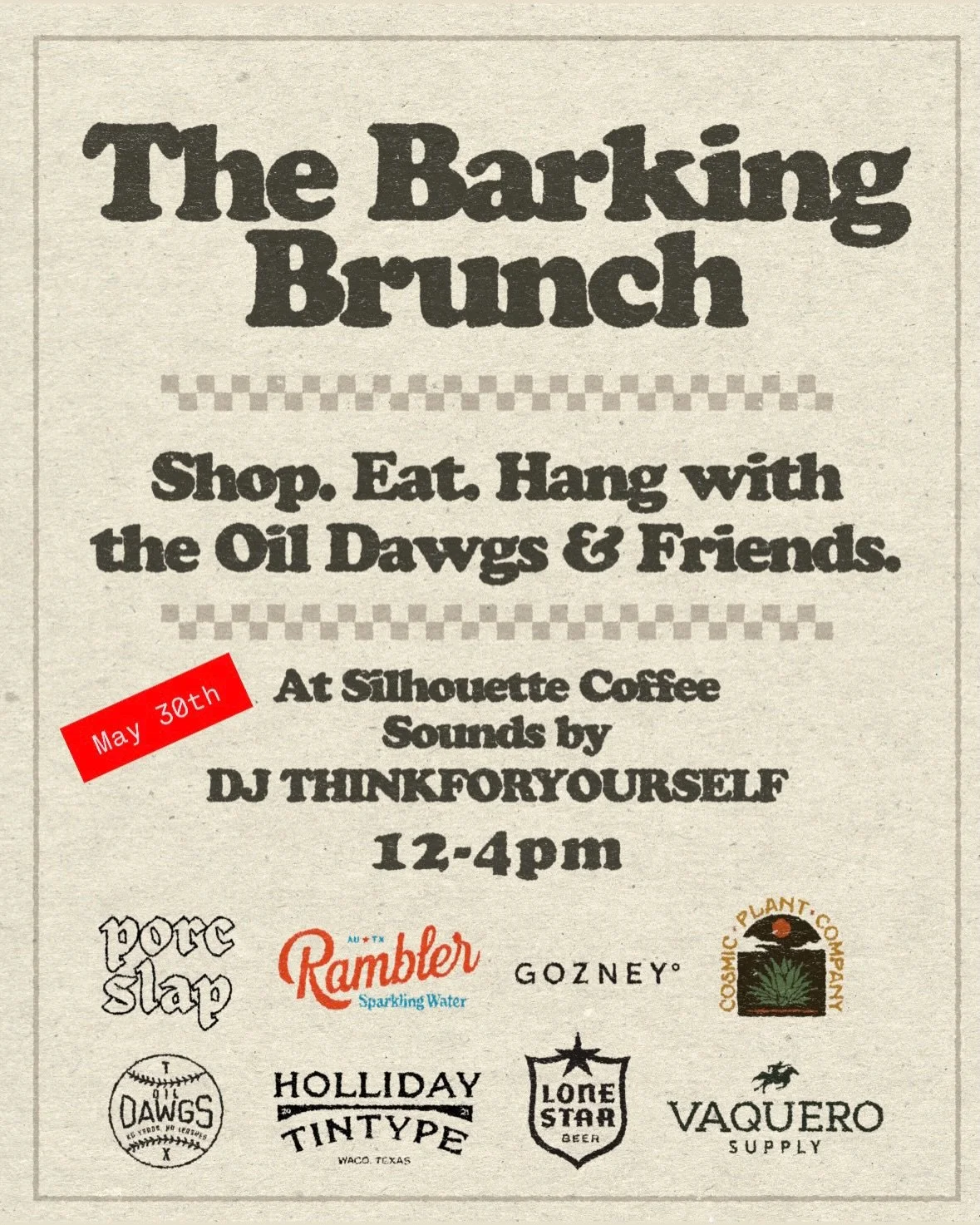 📣 The Barking Brunch 📣

Come hang with your favorite sandlot strays at @silhouette.coffee on Saturday May 30th from 12-4 PM. 

We&rsquo;ll be joined by some of our friends from in &amp; around San Antonio, pull up for a bite a beer a succulent a ti