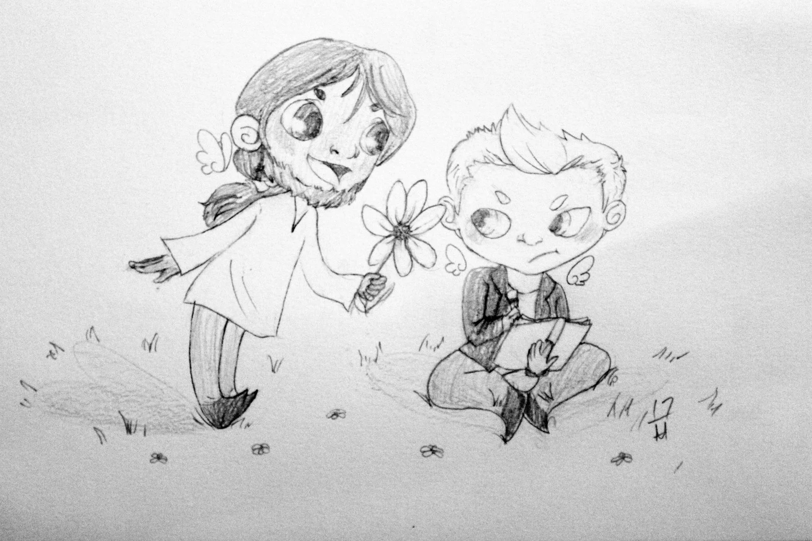 Michaelangelo and Gabriel by alissamarietart