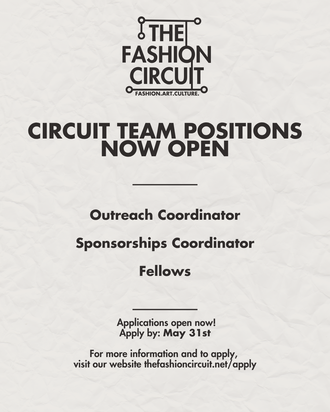 FW26 Circuit Team Applications Due
