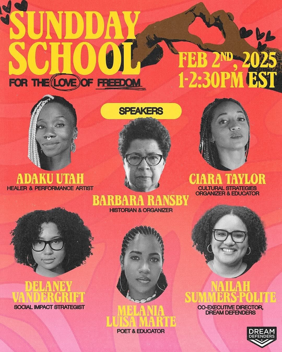 A friend reminded me recently that although the things I write may feel heavy and at times pessimistic, joy is always within me, within us&hellip; 

Repost &bull; @thedreamdefenders First 2025 Sunday School lineup just dropped 🗣️ 🗣️ 🗣️ 

Join Drea