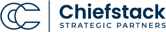 Chiefstack Strategic Partners logo with a stylized 'C' and 'E' in blue.