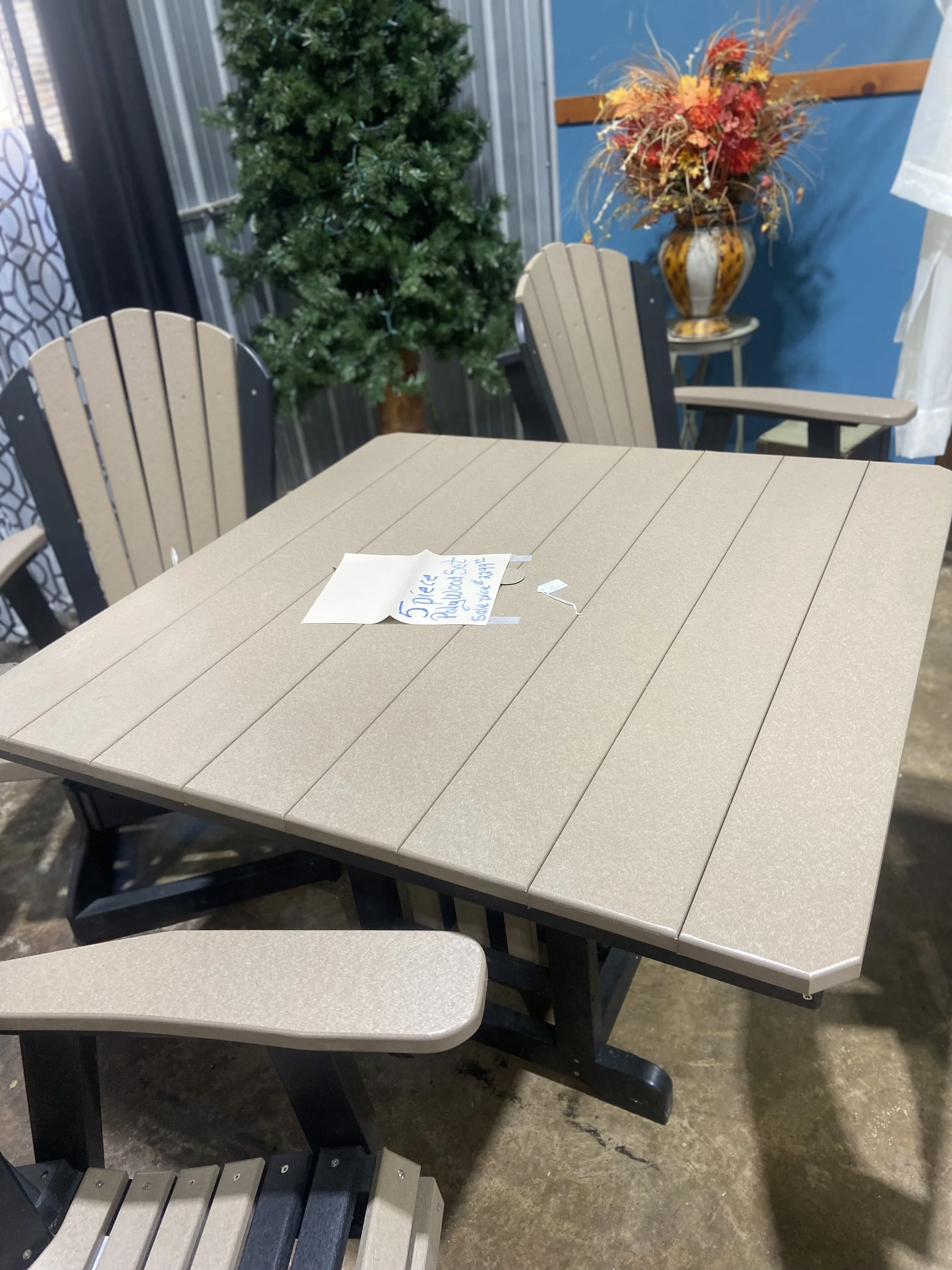 Sale!! 5 PC Polywood Set $2,299.99--Tan & Black 