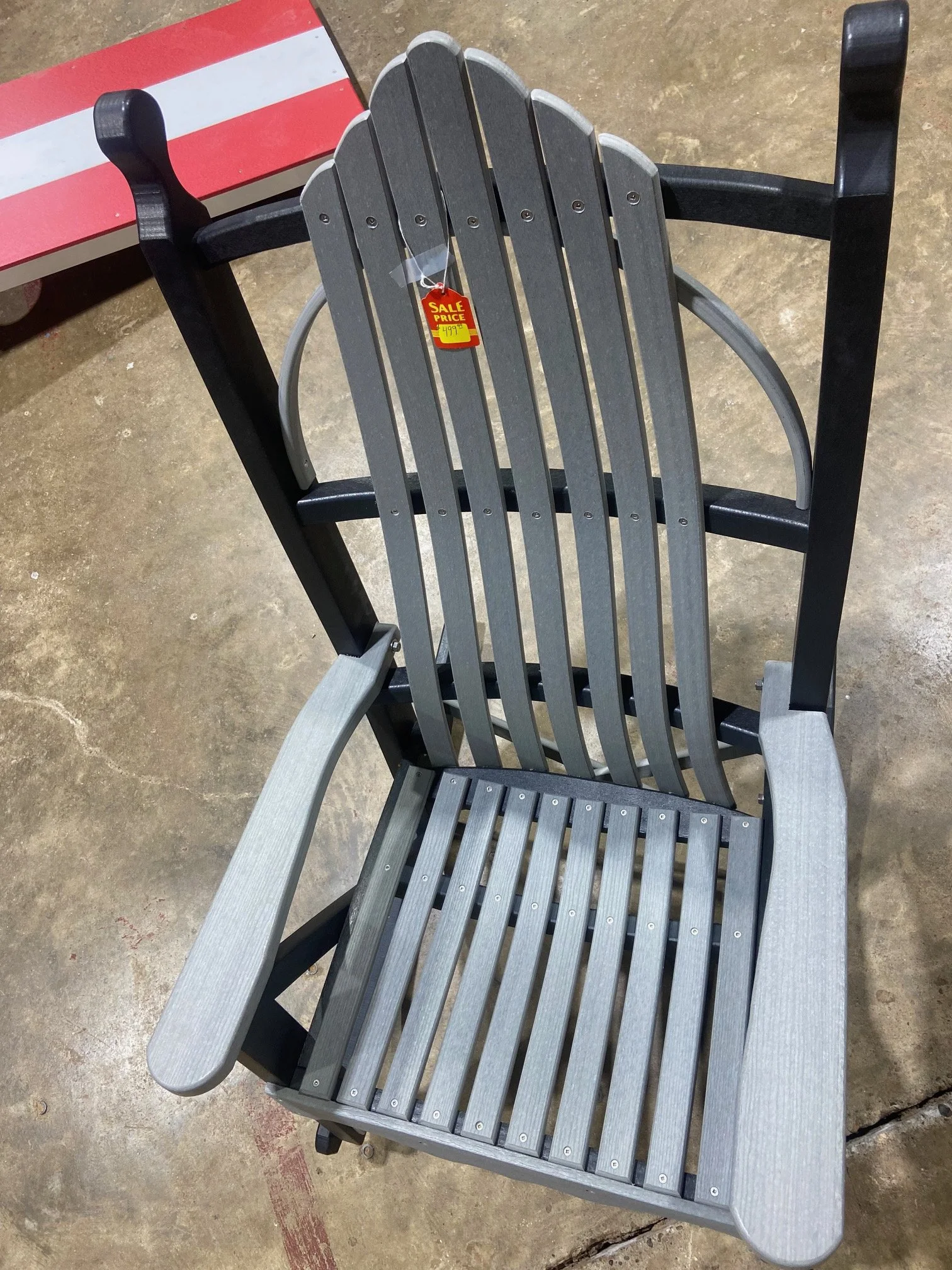 Sale! Black and grey polywood chair $499.99