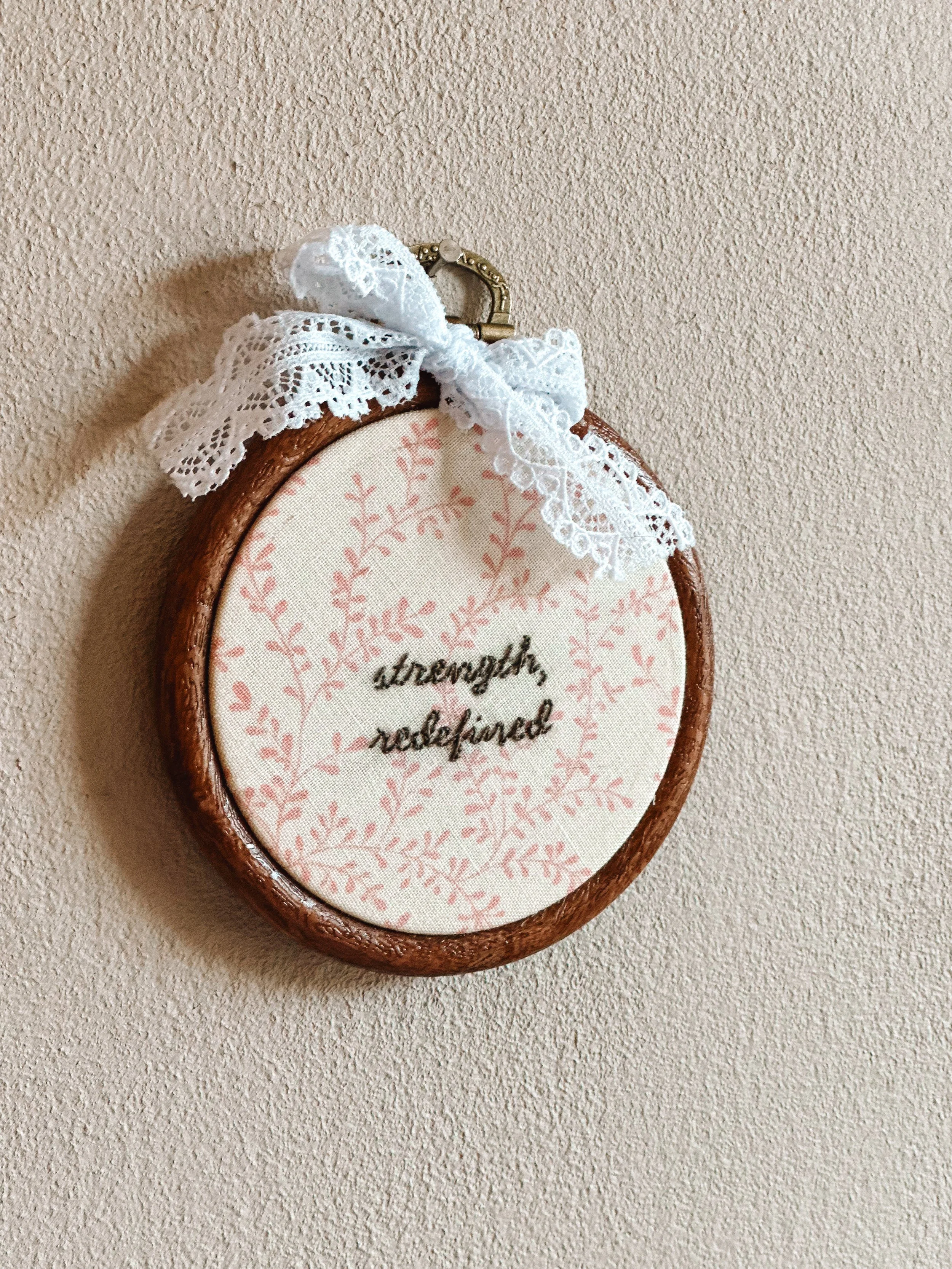 "strength, redefined" Mini Hoop