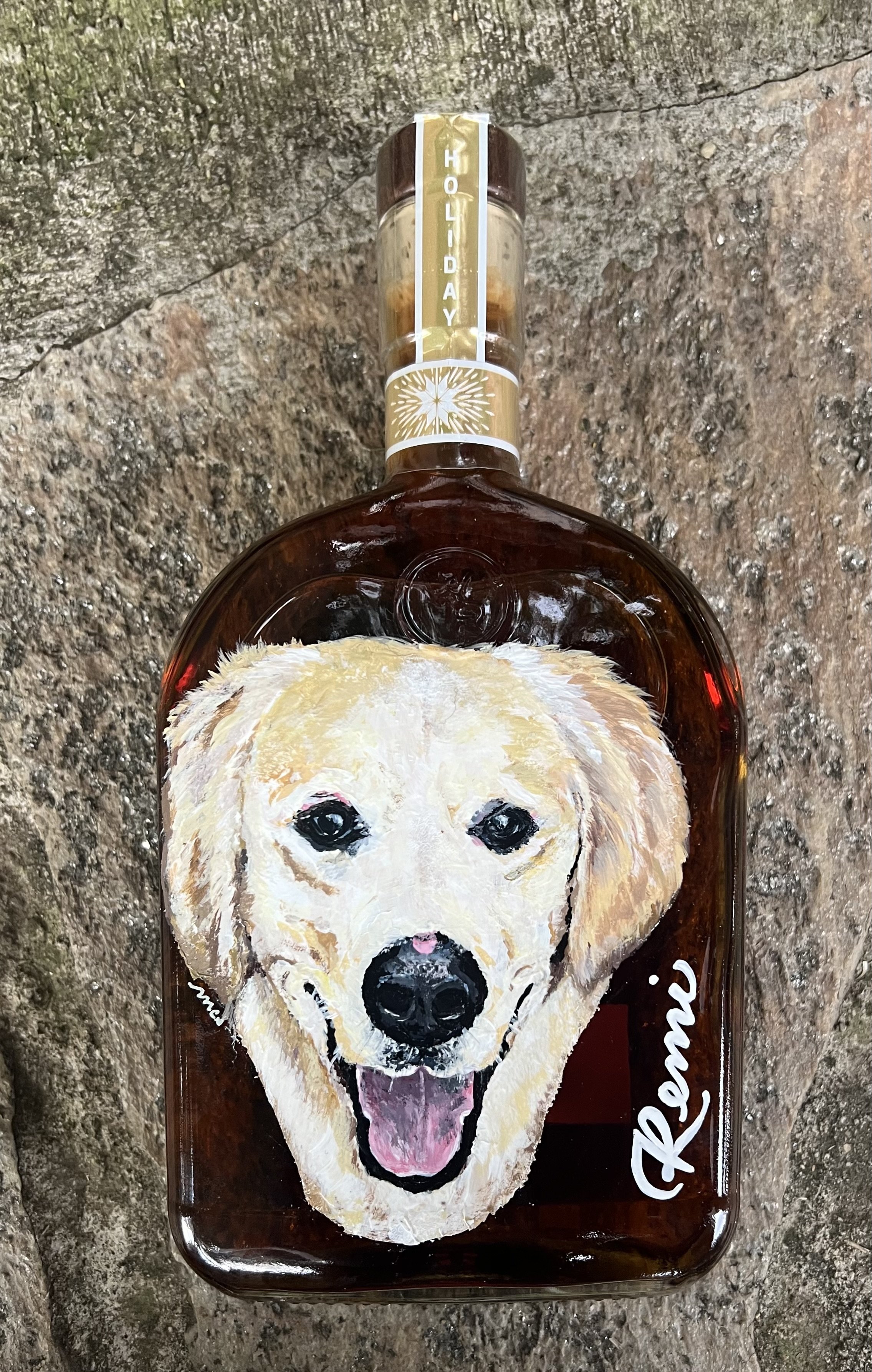 Hand-painted gift with custom calligraphy details
