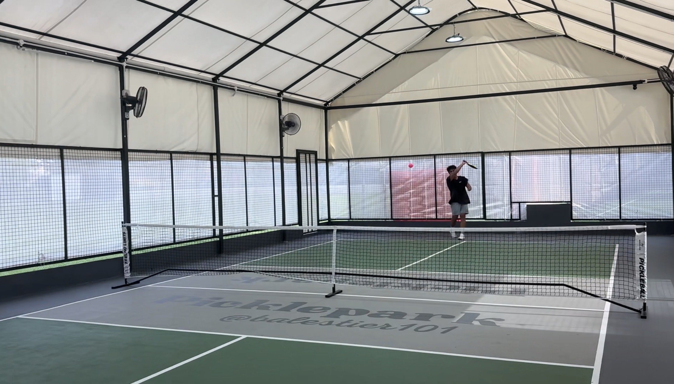 Indoor pickleball court