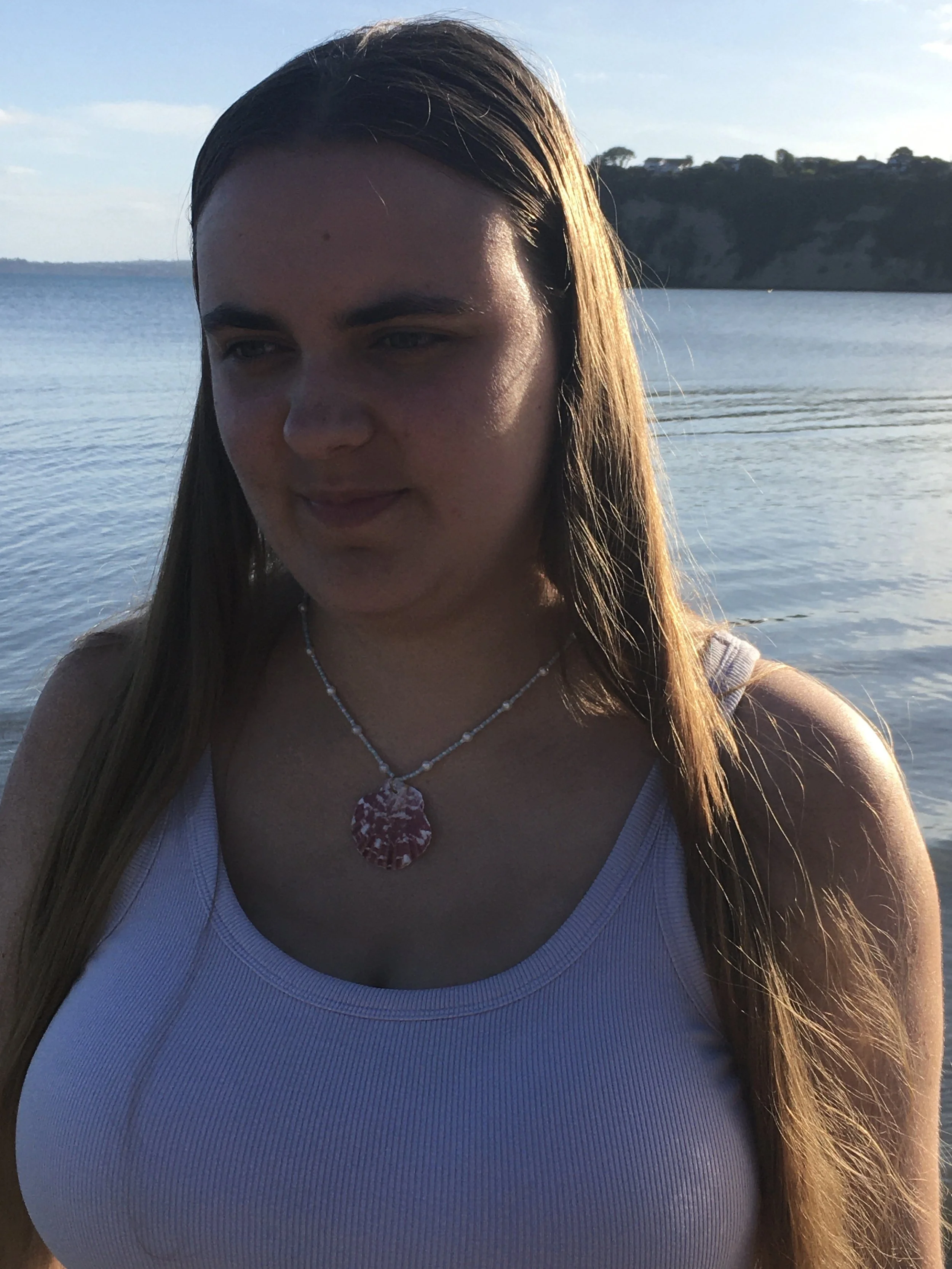 Summer Beachy Necklace, Handmade Beaded Necklace